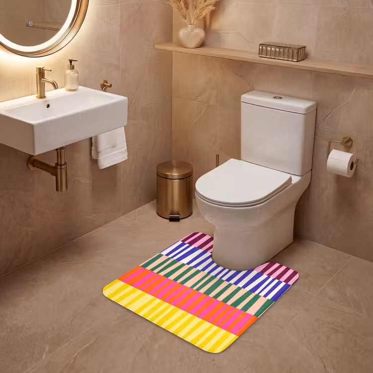 WC Vorleger - Muster – Streifen – Abstrakt – Modern – Farbenfroh — 4