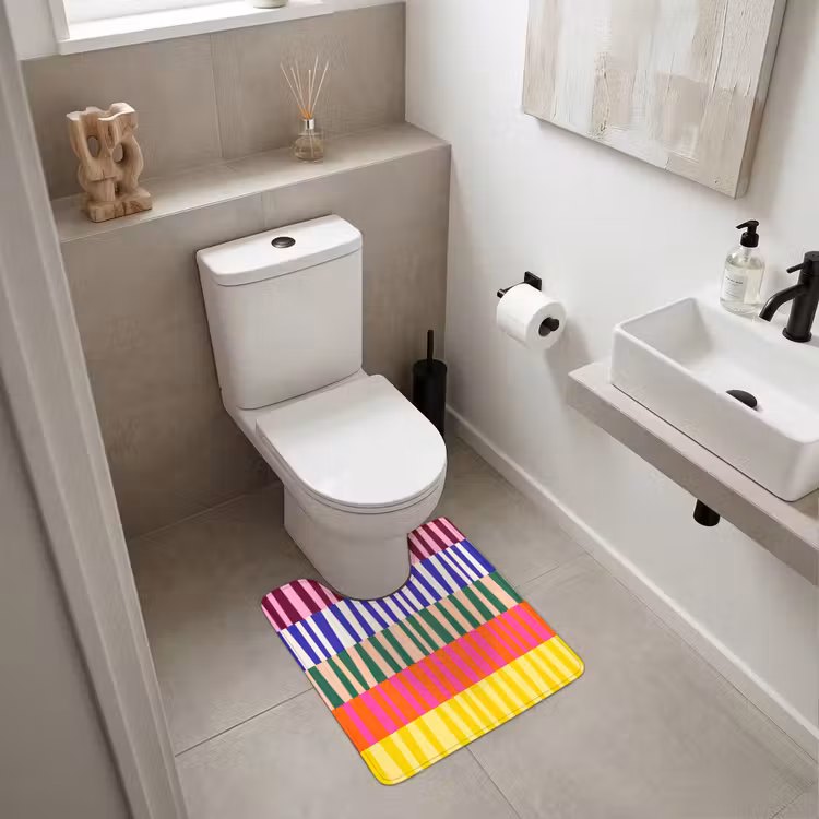 WC Vorleger - Muster – Streifen – Abstrakt – Modern – Farbenfroh — 6