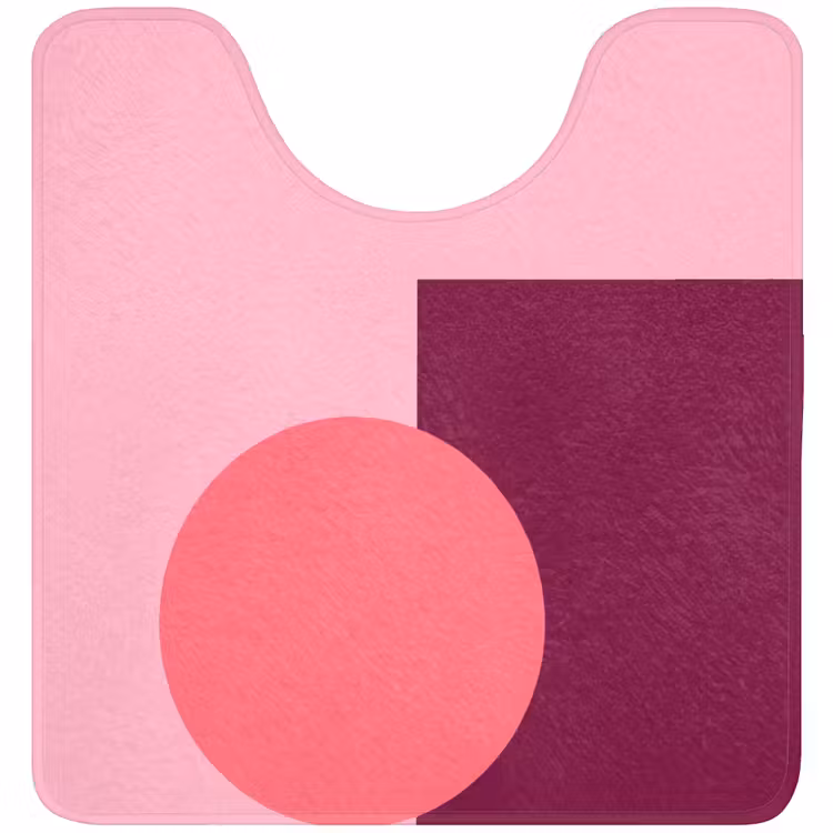 WC Vorleger - Zusammenfassung – Formen – Rosa – Modern – Design — 1