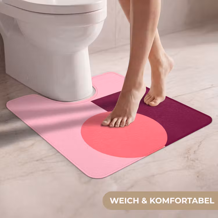WC Vorleger - Zusammenfassung – Formen – Rosa – Modern – Design — 5