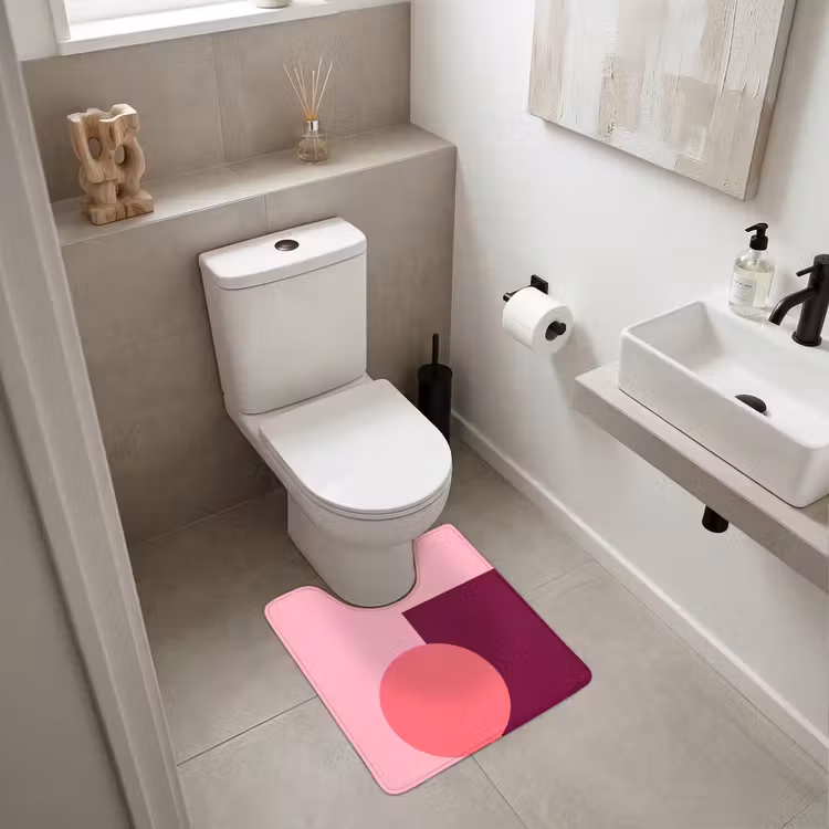 WC Vorleger - Zusammenfassung – Formen – Rosa – Modern – Design — 6