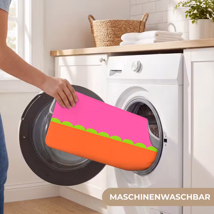 WC Vorleger - Zusammenfassung – Geometrisch – Farbblöcke – Rosa – Orange — 7