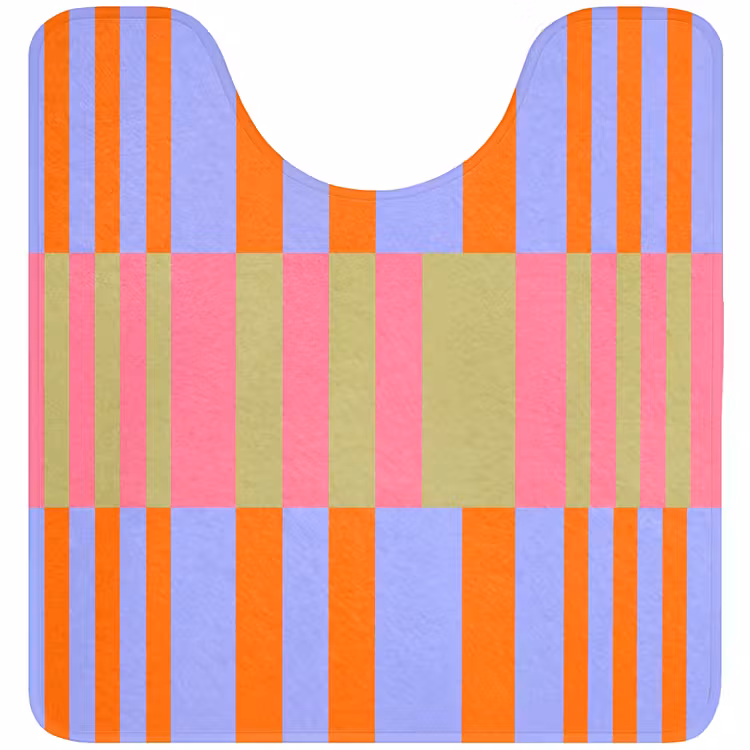 WC Vorleger - Zusammenfassung – Muster – Geometrisch – Farbenfroh – Modern — 1