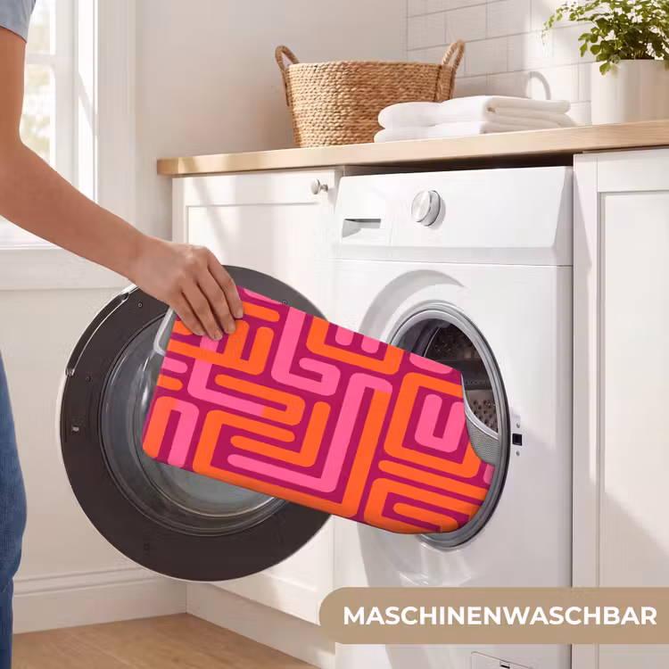 WC Vorleger - Zusammenfassung – Muster – Linien – Rosa – Orange — 7