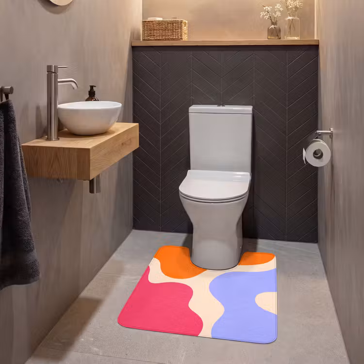 WC Vorleger - Zusammenfassung – Organische Formen – Design – Modern – Farbenfroh — 2