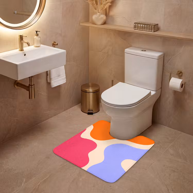 WC Vorleger - Zusammenfassung – Organische Formen – Design – Modern – Farbenfroh — 4