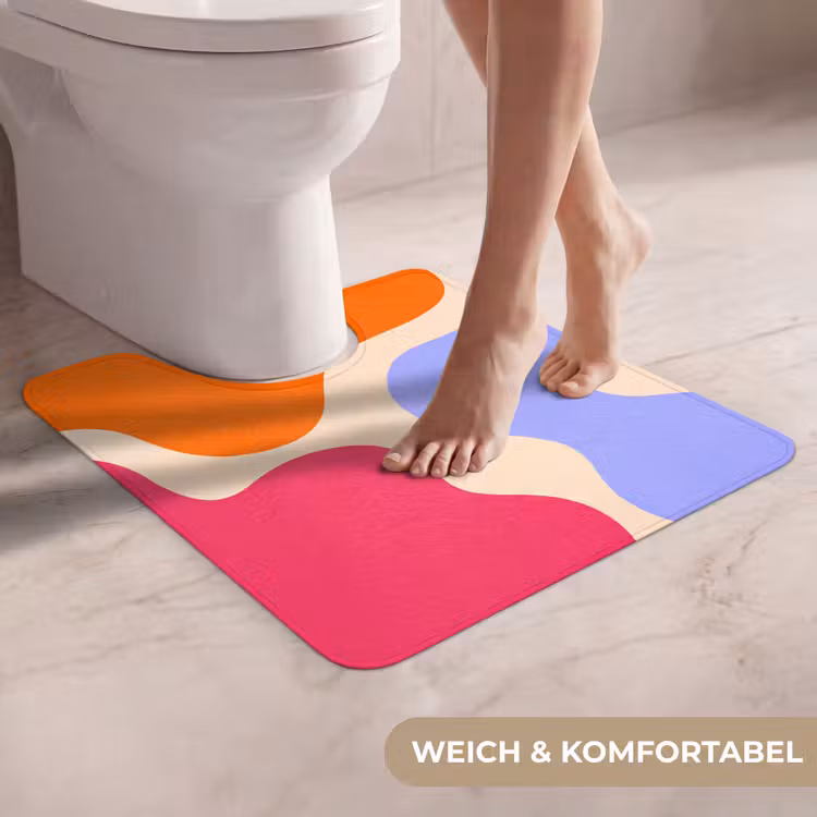 WC Vorleger - Zusammenfassung – Organische Formen – Design – Modern – Farbenfroh — 5