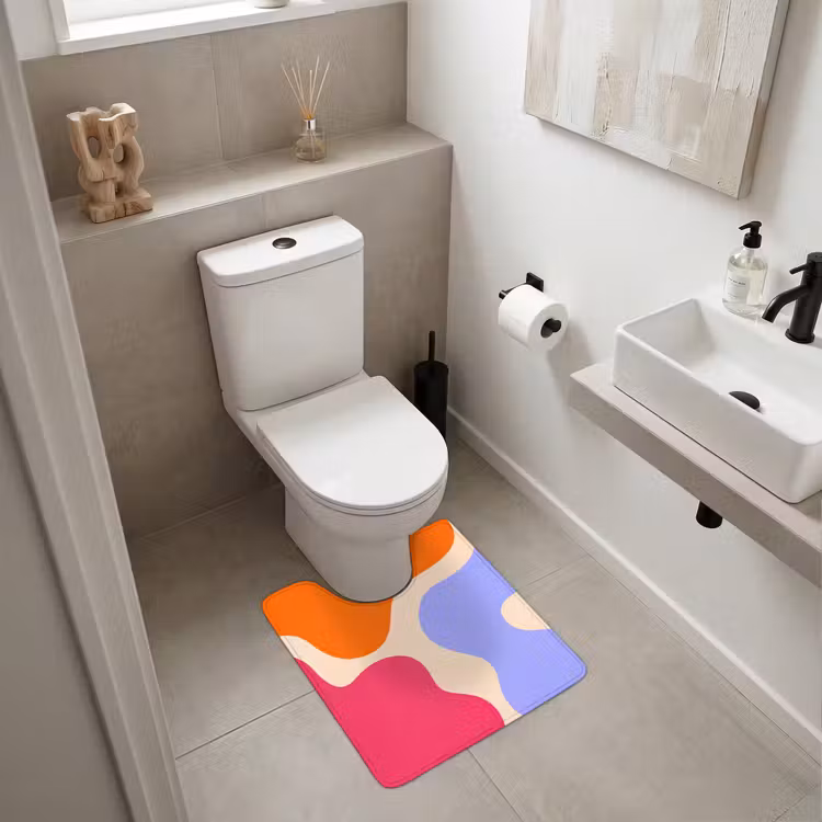 WC Vorleger - Zusammenfassung – Organische Formen – Design – Modern – Farbenfroh — 6