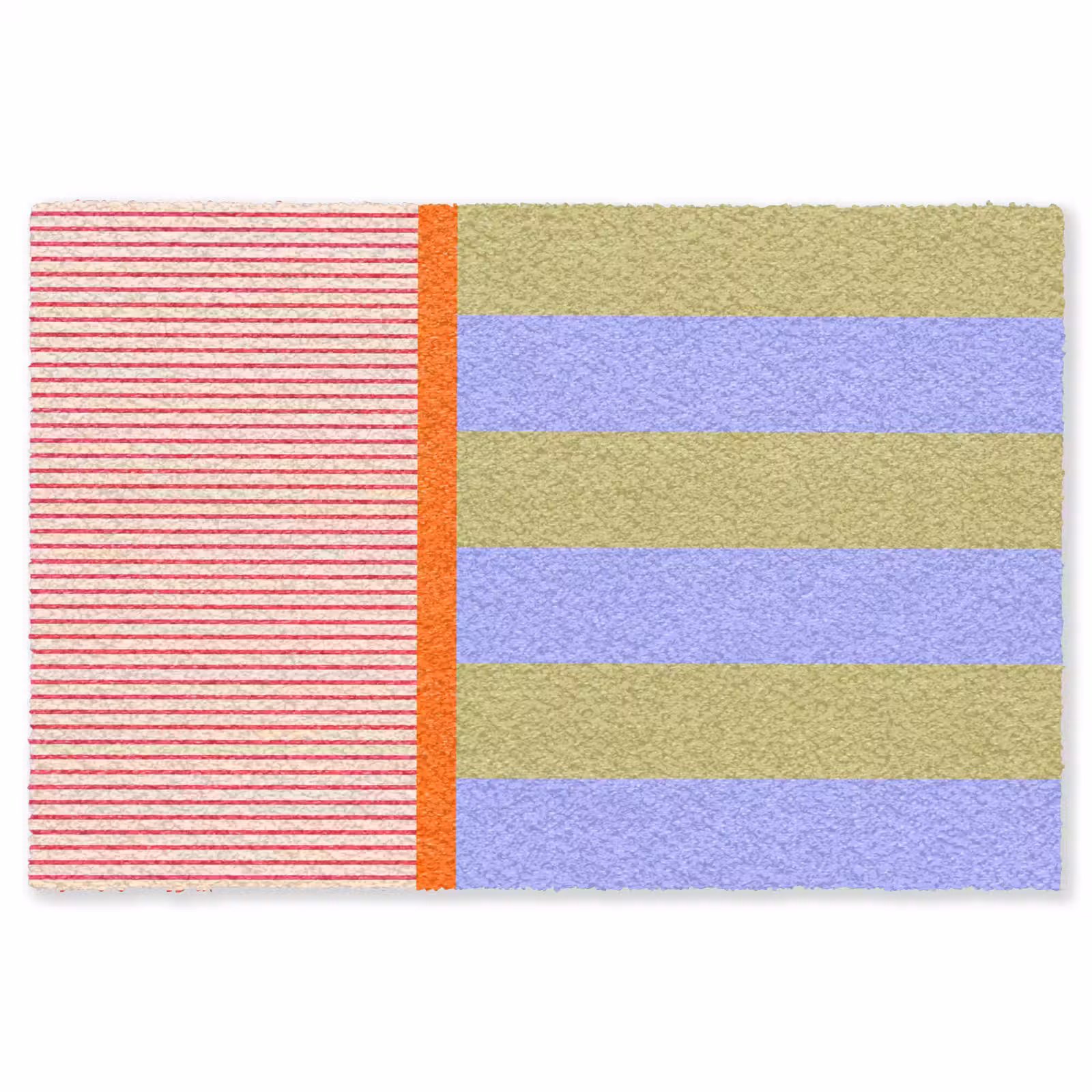 Teppich - Zusammenfassung – Geometrie – Streifen – Blöcke – Rot — 1