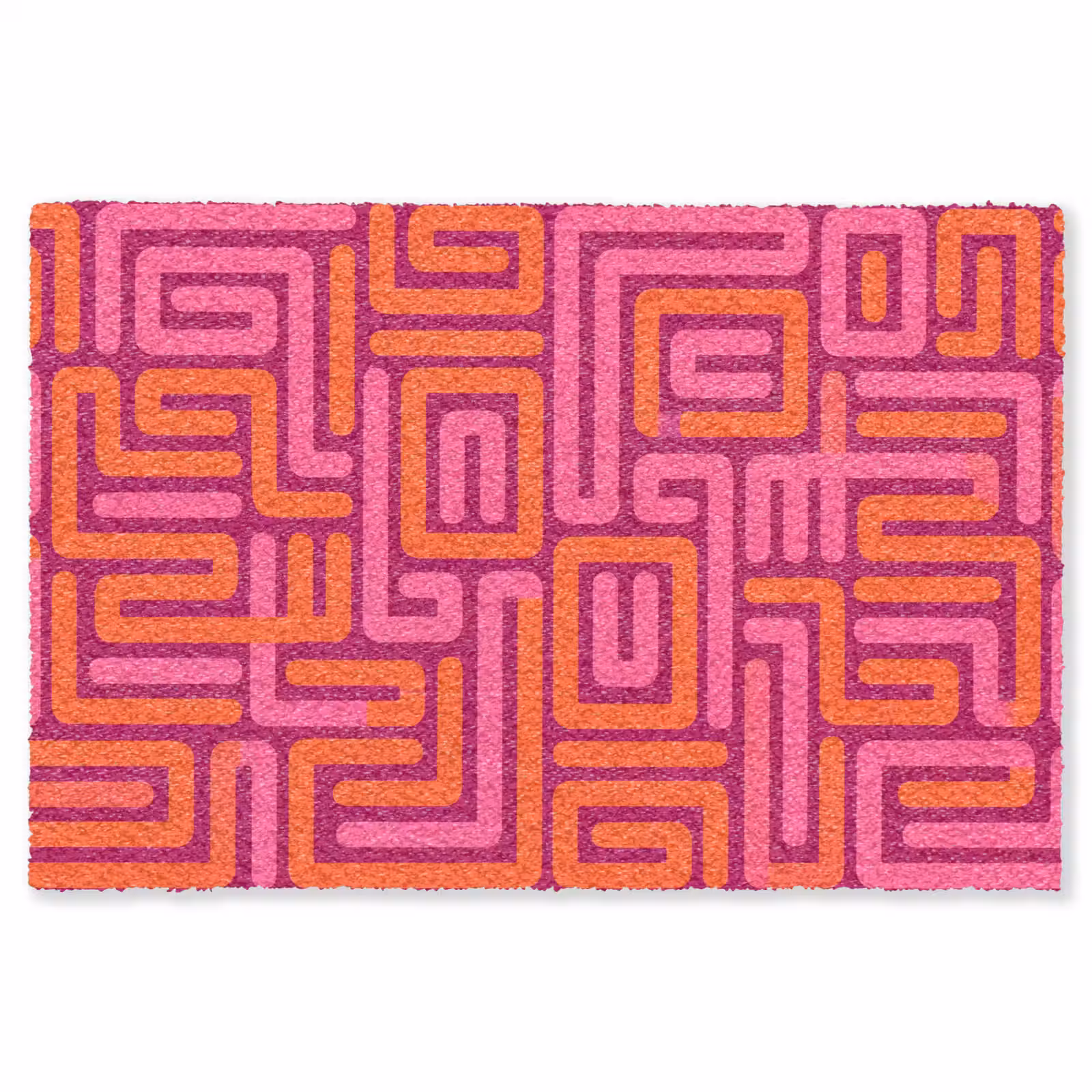 Teppich - Zusammenfassung – Muster – Linien – Rosa – Orange — 1
