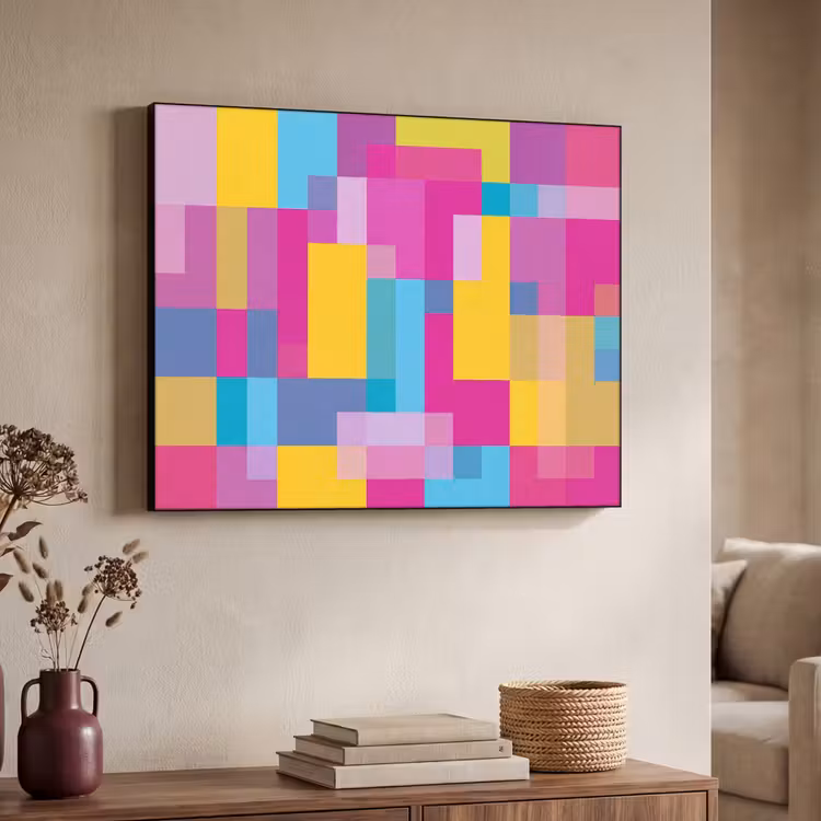 Art Frame - Abstrakt – Geometrisch – Kunst – Farbenfroh – Modern — 3