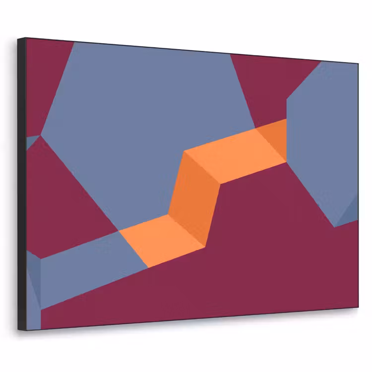 Art Frame - Zusammenfassung – Formen – Modern – Blau – Orange — 1
