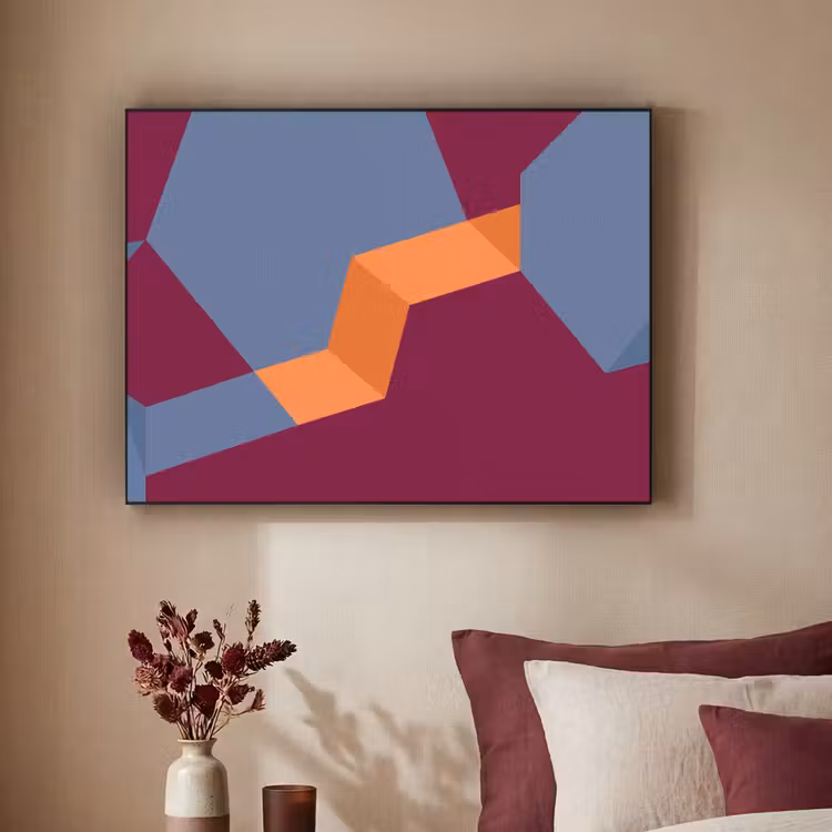 Art Frame - Zusammenfassung – Formen – Modern – Blau – Orange — 2