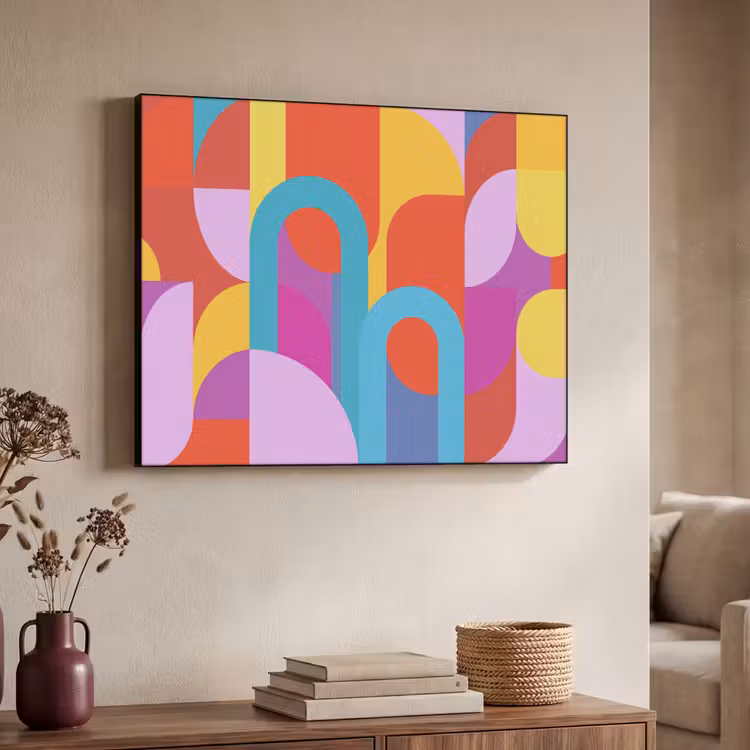 Art Frame - Zusammenfassung – Geometrie – Farbenfroh – Modern – Kunst — 3