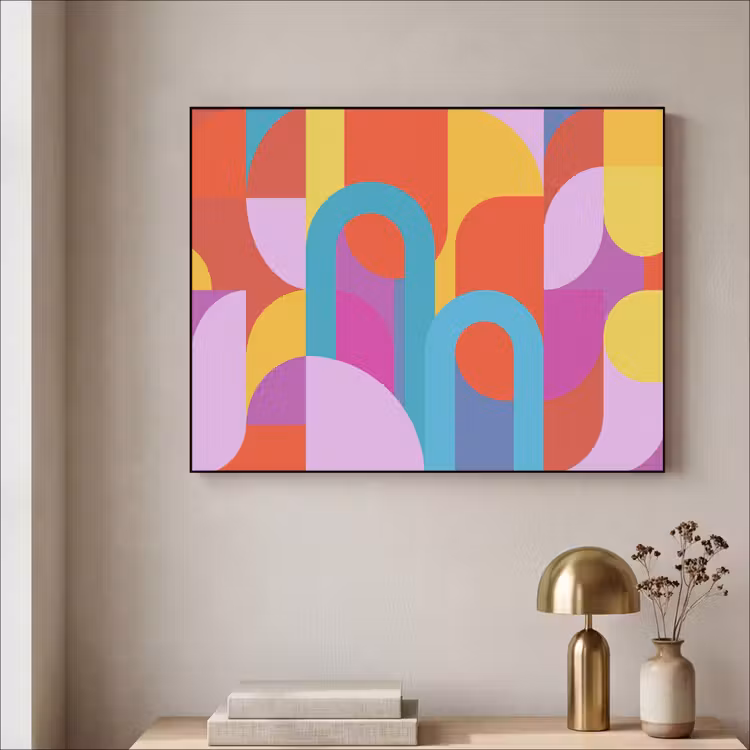 Art Frame - Zusammenfassung – Geometrie – Farbenfroh – Modern – Kunst — 4