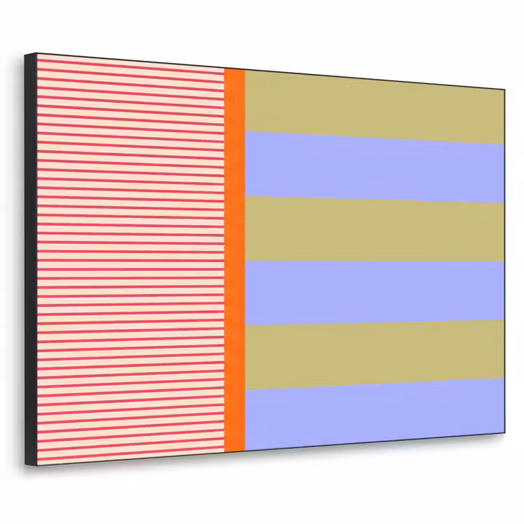 Art Frame - Zusammenfassung – Geometrie – Streifen – Blöcke – Rot — 1