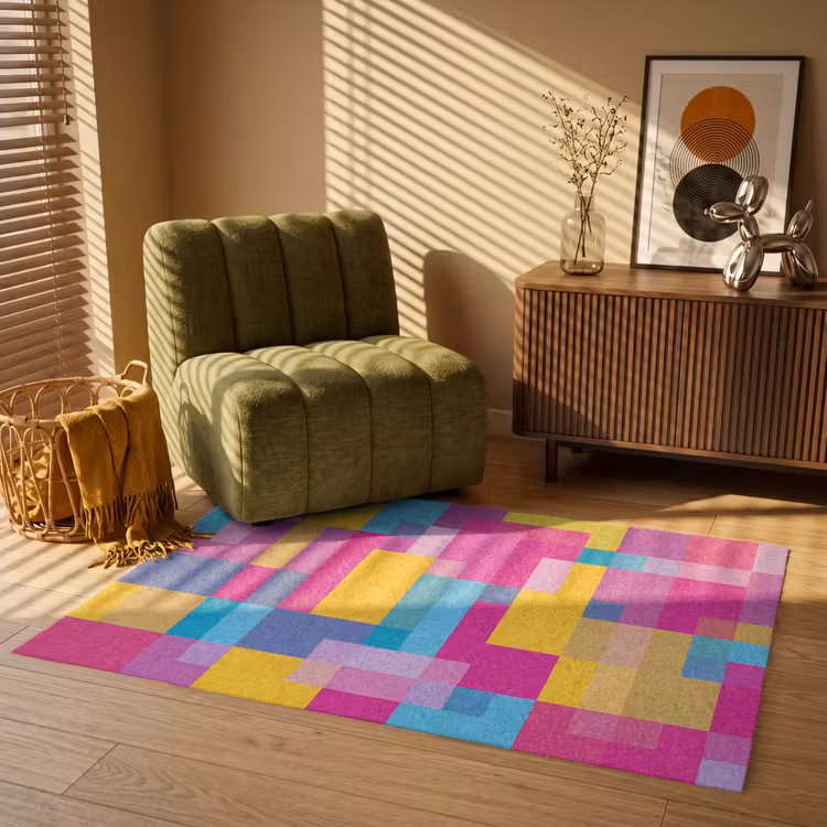 Teppich - Abstrakt – Geometrisch – Kunst – Farbenfroh – Modern — 2