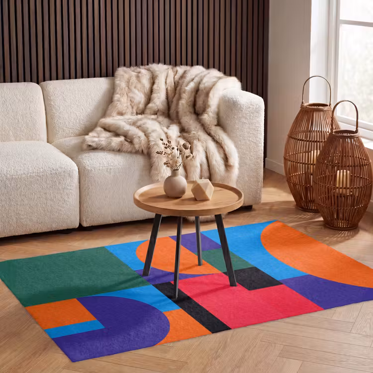 Teppich - Geometrisch – Abstrakt – Formen – Farbenfroh – Modern — 3