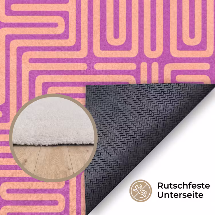 Teppich - Muster – Linien – Abstrakt – Modern – Lila — 4