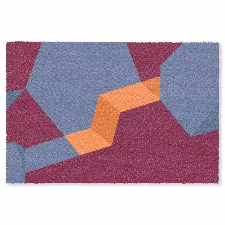 Teppich - Zusammenfassung – Formen – Modern – Blau – Orange — 1