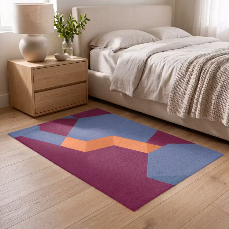 Teppich - Zusammenfassung – Formen – Modern – Blau – Orange — 5