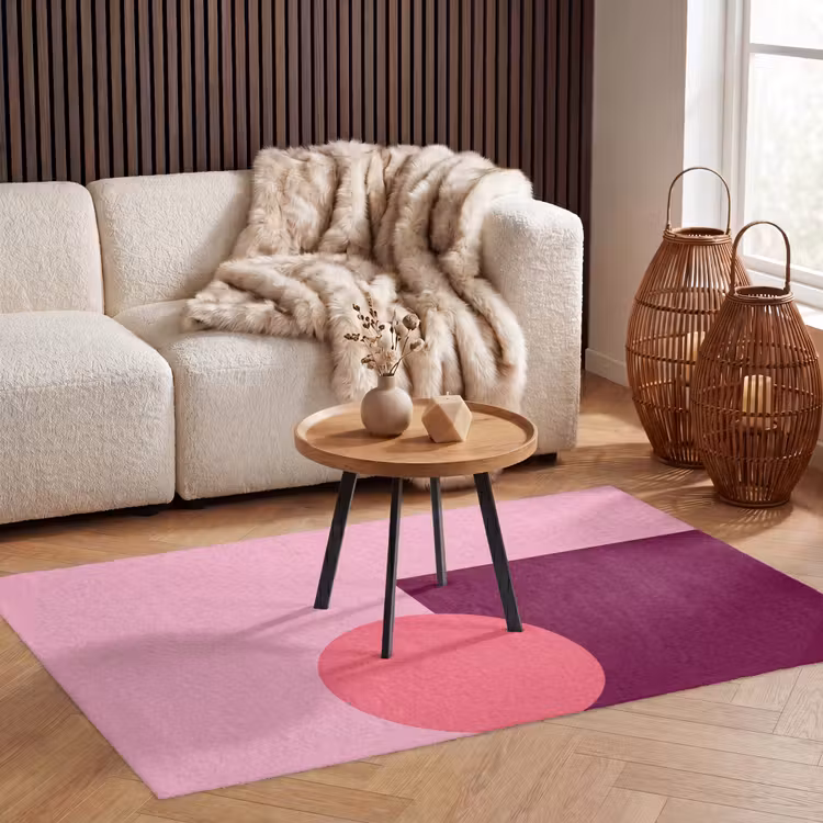 Teppich - Zusammenfassung – Formen – Rosa – Modern – Design — 3