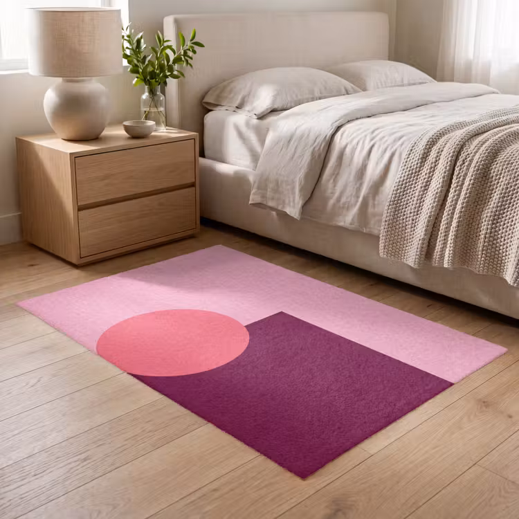 Teppich - Zusammenfassung – Formen – Rosa – Modern – Design — 5