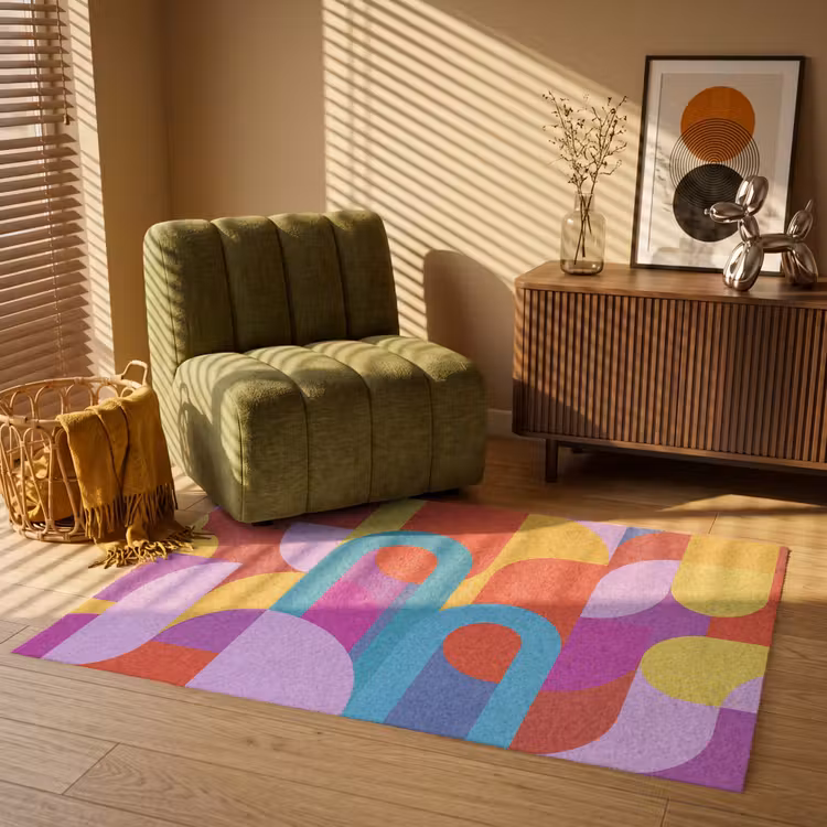 Teppich - Zusammenfassung – Geometrie – Farbenfroh – Modern – Kunst — 2
