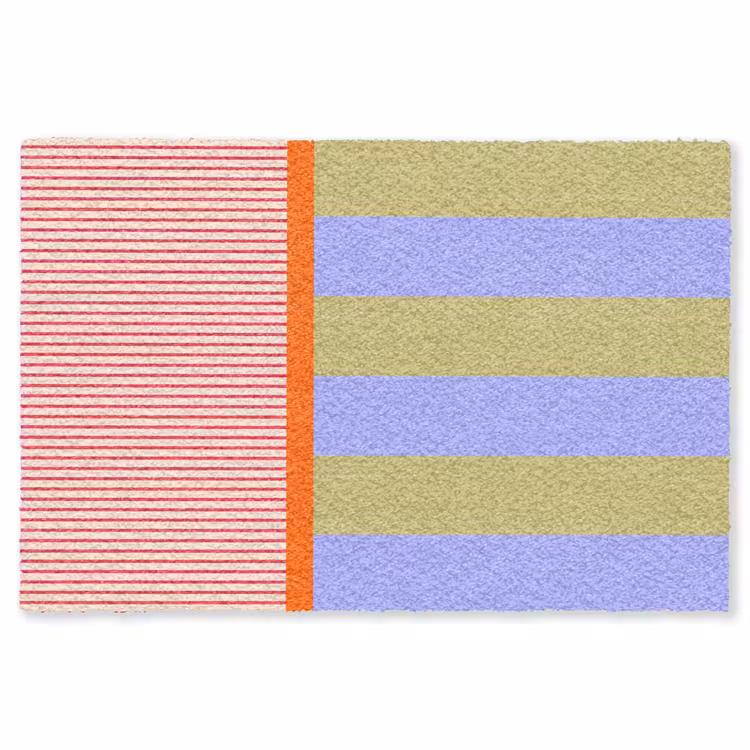 Teppich - Zusammenfassung – Geometrie – Streifen – Blöcke – Rot — 1