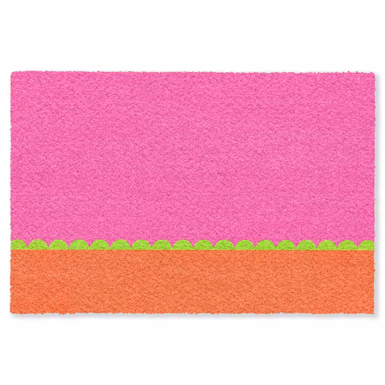 Teppich - Zusammenfassung – Geometrisch – Farbblöcke – Rosa – Orange — 1
