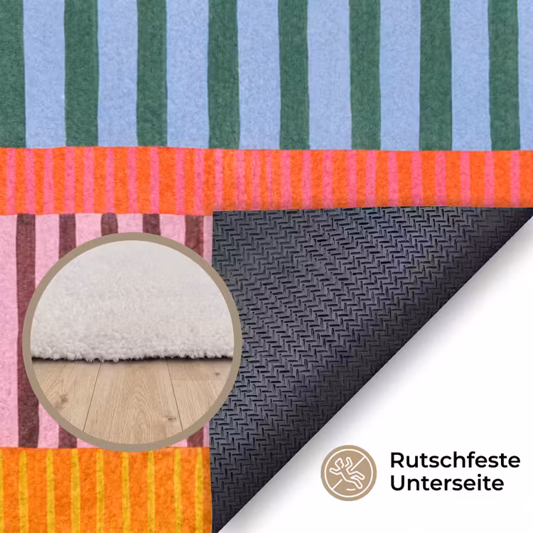 Teppich - Zusammenfassung – Streifen – Modern – Farbenfroh – Kunst — 4
