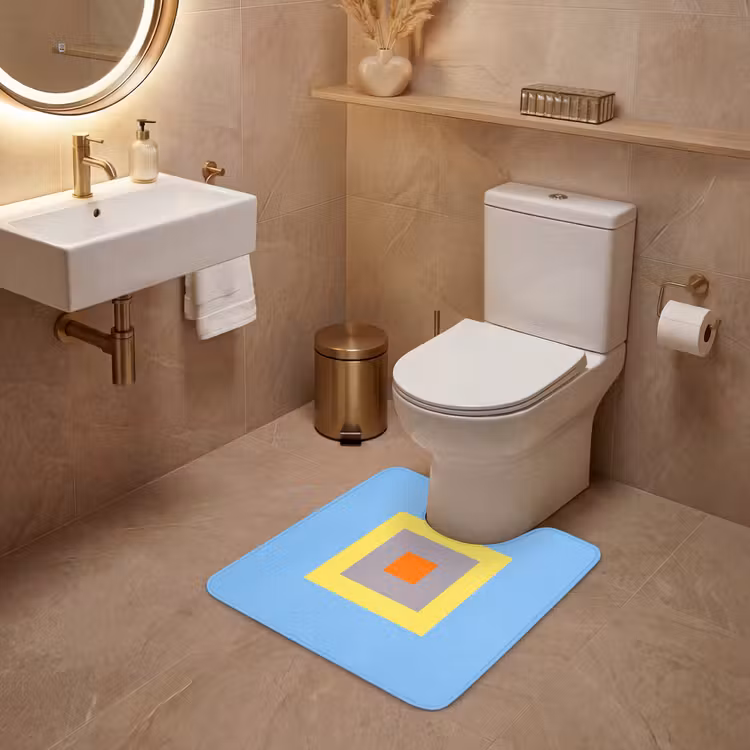 WC Vorleger - Abstrakt – Geometrisch – Farbenfroh – Modern – Formen — 4