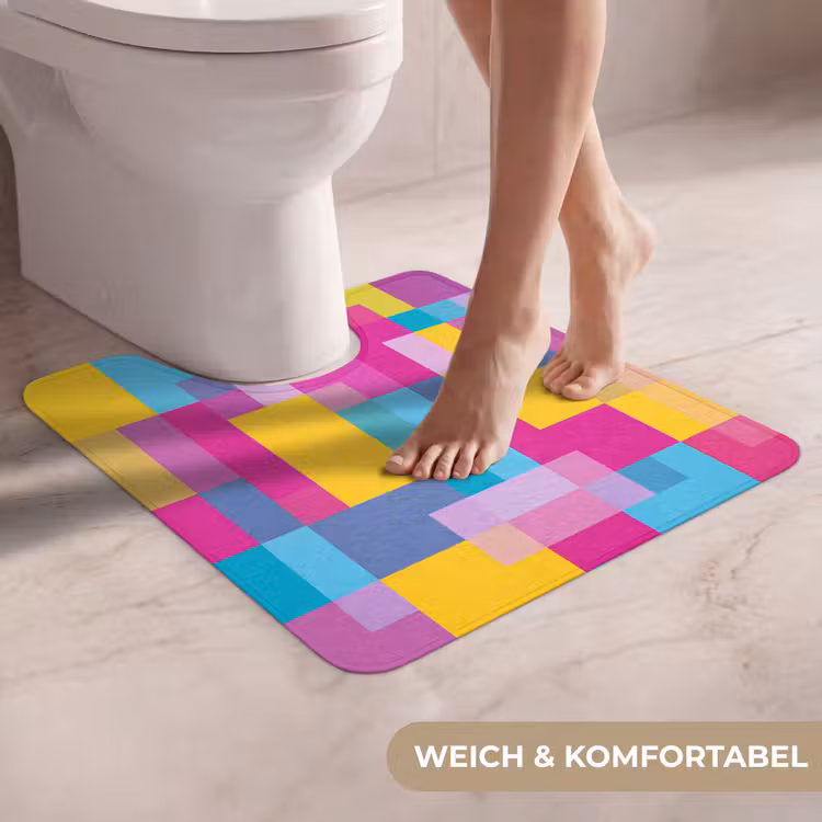 WC Vorleger - Abstrakt – Geometrisch – Kunst – Farbenfroh – Modern — 5