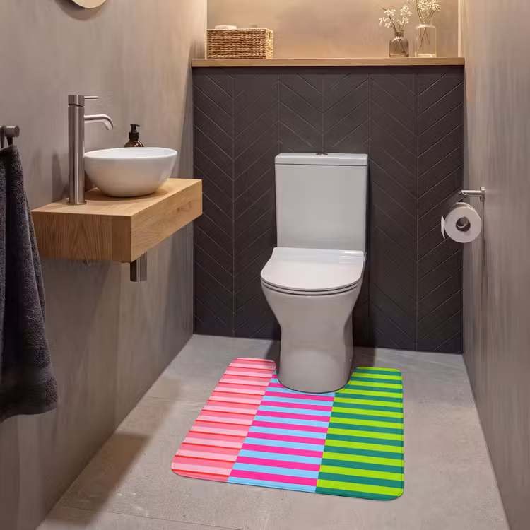WC Vorleger - Muster – Streifen – Modern – Abstrakt – Bunt — 2