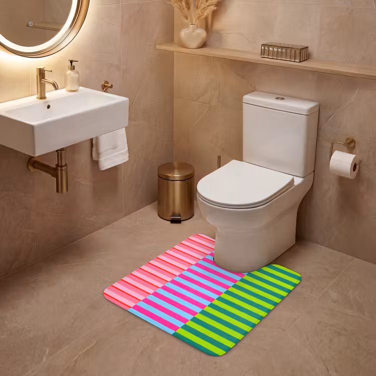 WC Vorleger - Muster – Streifen – Modern – Abstrakt – Bunt — 4