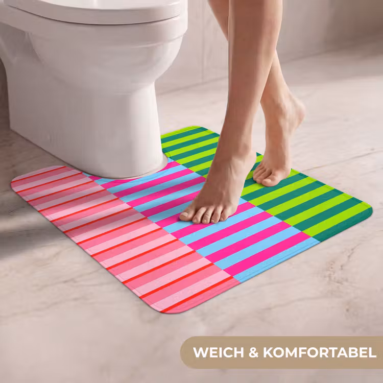 WC Vorleger - Muster – Streifen – Modern – Abstrakt – Bunt — 5