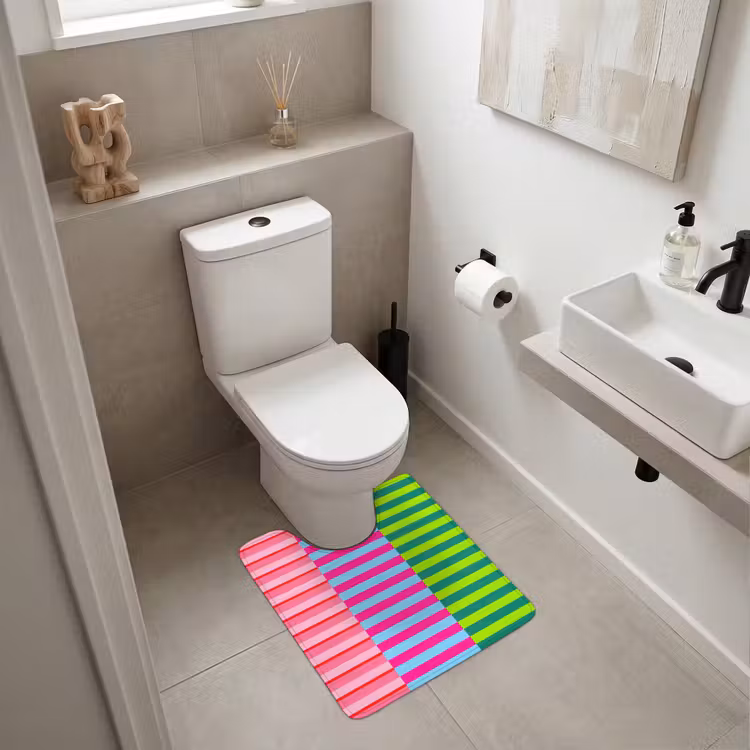WC Vorleger - Muster – Streifen – Modern – Abstrakt – Bunt — 6