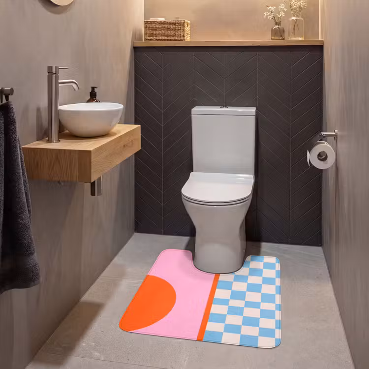 WC Vorleger - Zusammenfassung – Formen – Geometrisch – Modern – Farbenfroh — 2