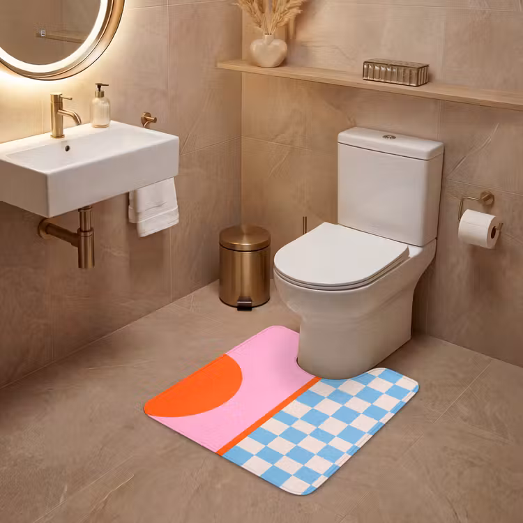 WC Vorleger - Zusammenfassung – Formen – Geometrisch – Modern – Farbenfroh — 4