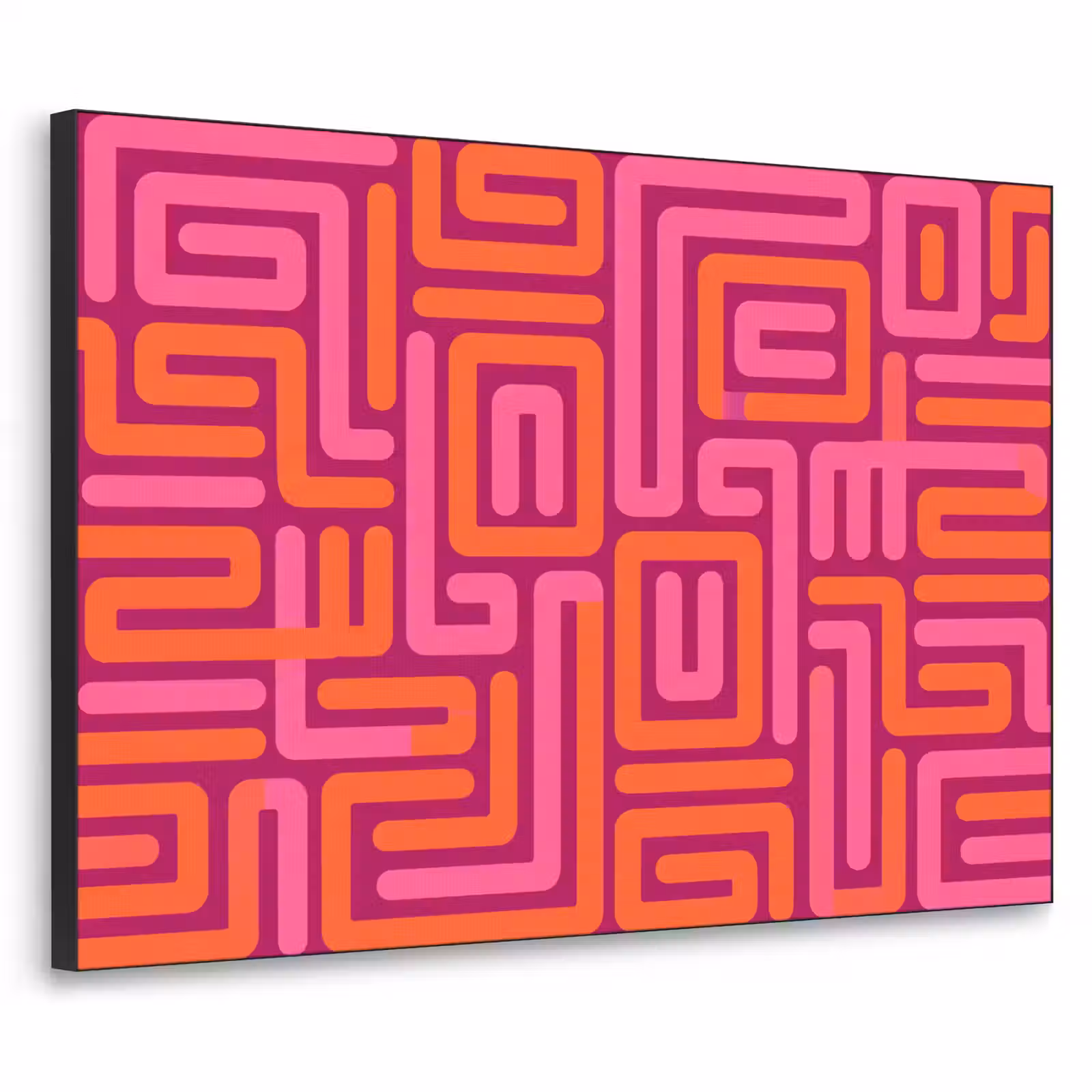 Art Frame - Zusammenfassung – Muster – Linien – Rosa – Orange — 1