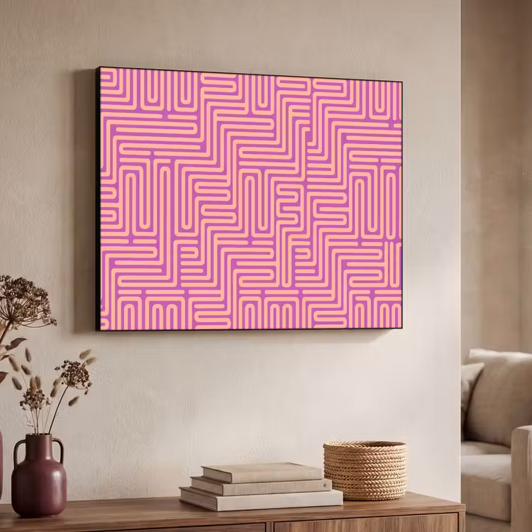 Art Frame - Muster – Linien – Abstrakt – Modern – Lila — 3