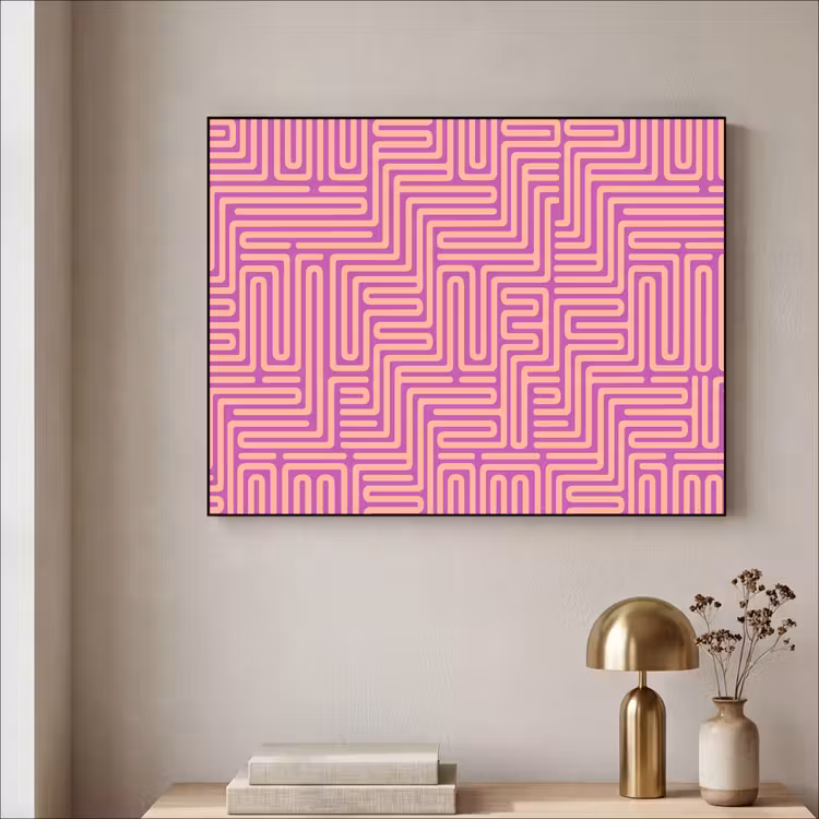 Art Frame - Muster – Linien – Abstrakt – Modern – Lila — 4