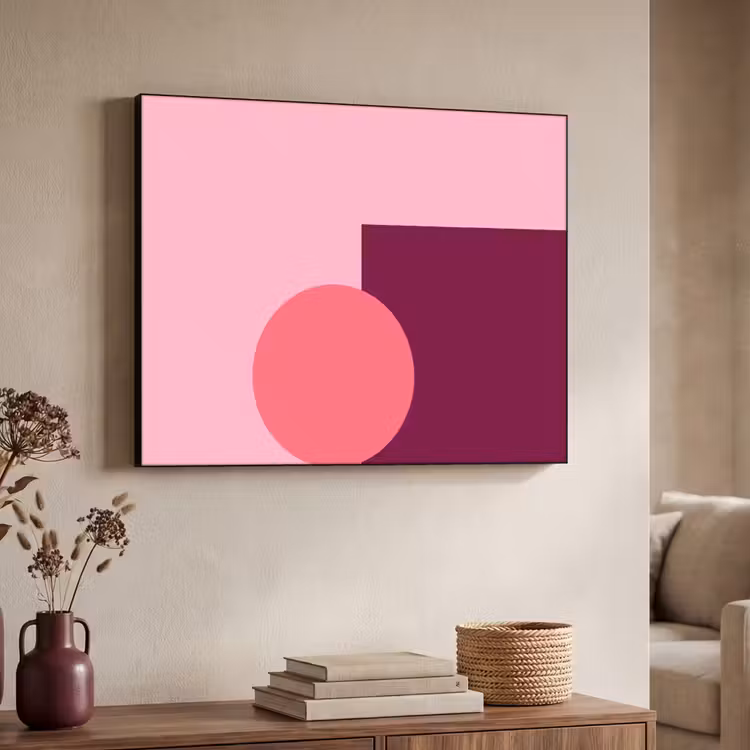 Art Frame - Zusammenfassung – Formen – Rosa – Modern – Design — 3