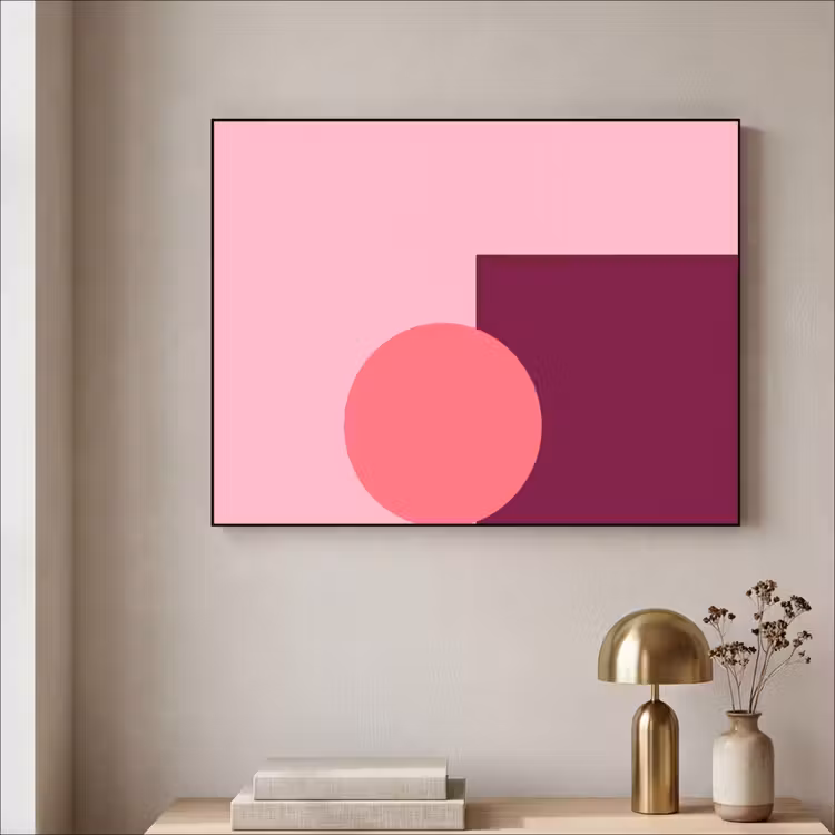 Art Frame - Zusammenfassung – Formen – Rosa – Modern – Design — 4