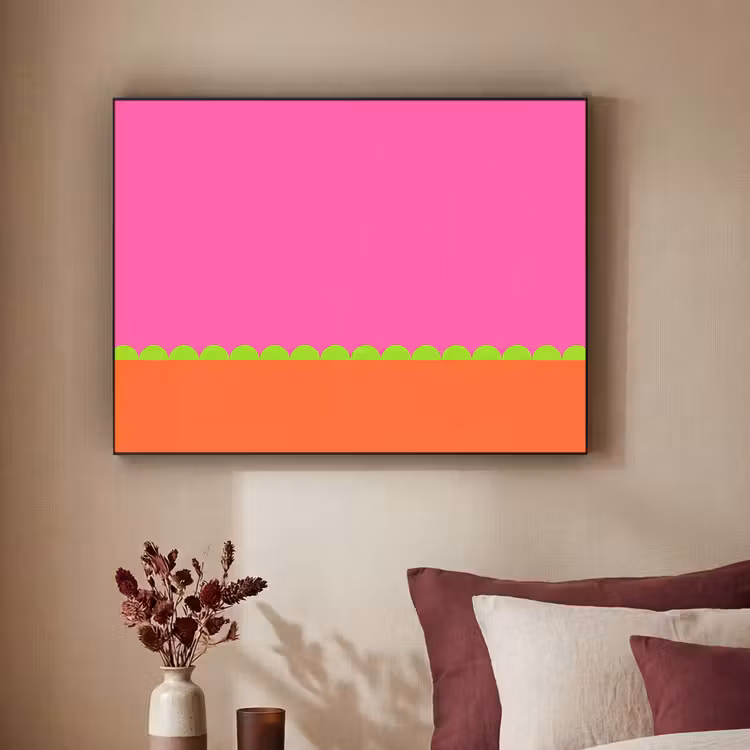 Art Frame - Zusammenfassung – Geometrisch – Farbblöcke – Rosa – Orange — 2