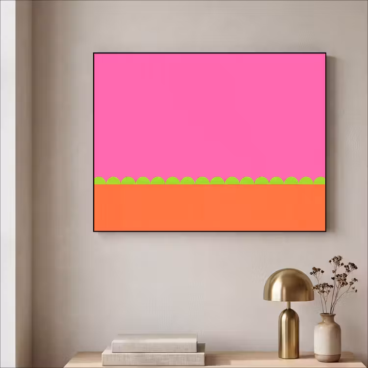 Art Frame - Zusammenfassung – Geometrisch – Farbblöcke – Rosa – Orange — 4