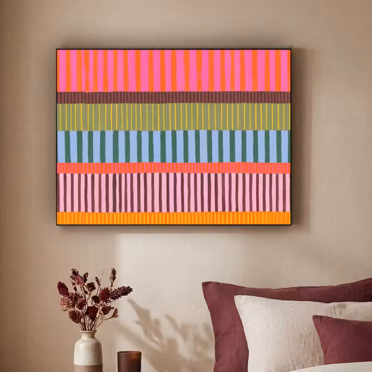 Art Frame - Zusammenfassung – Streifen – Modern – Farbenfroh – Kunst — 2
