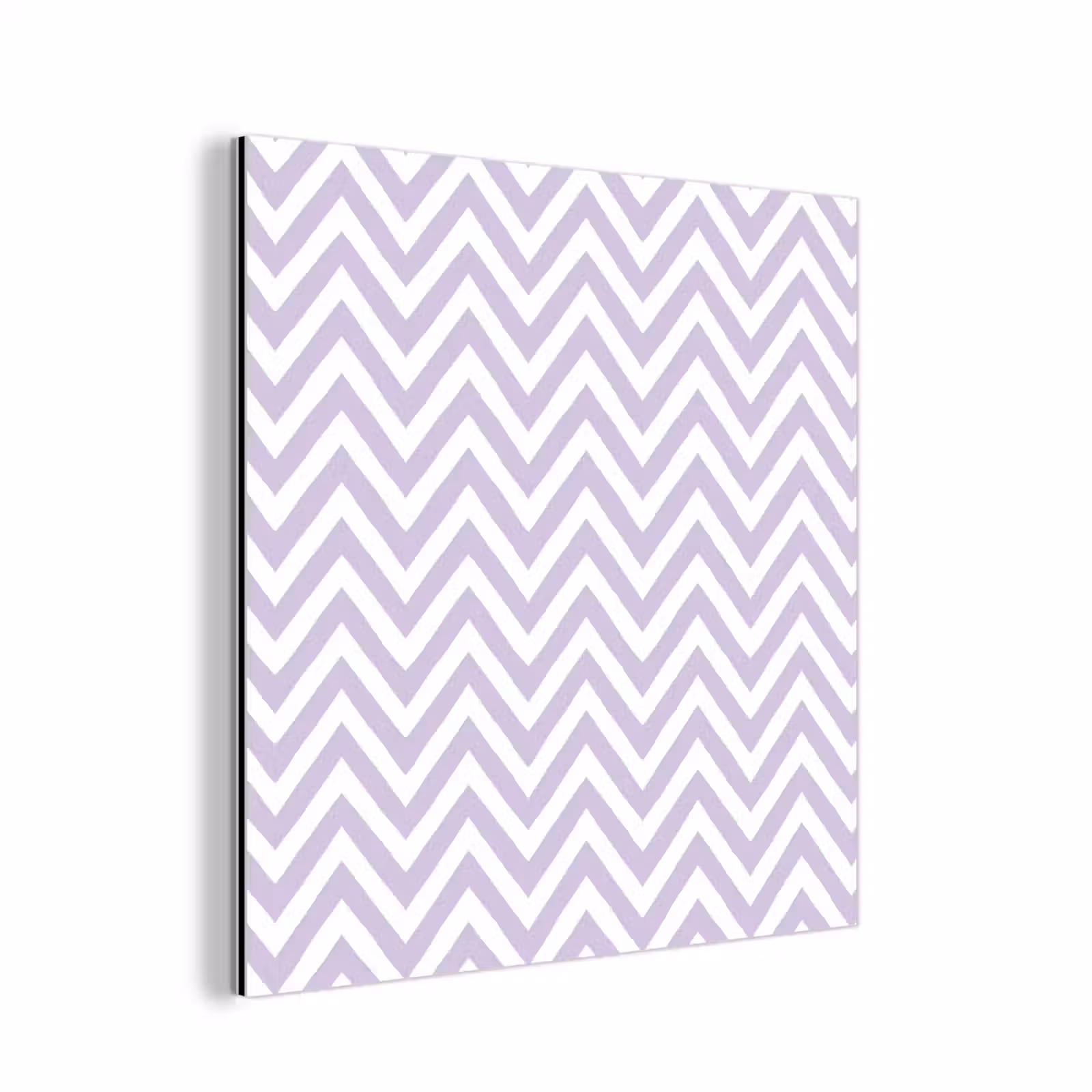 Alu-Dibond-Bild - Lila – Geometrisch – Chevron – Zickzack – Muster — 1