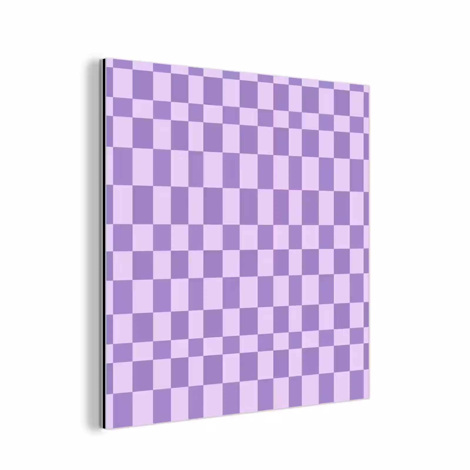 Alu-Dibond-Bild - Lila – Geometrisch – Schachbrettmuster – Blöcke – Muster — 1