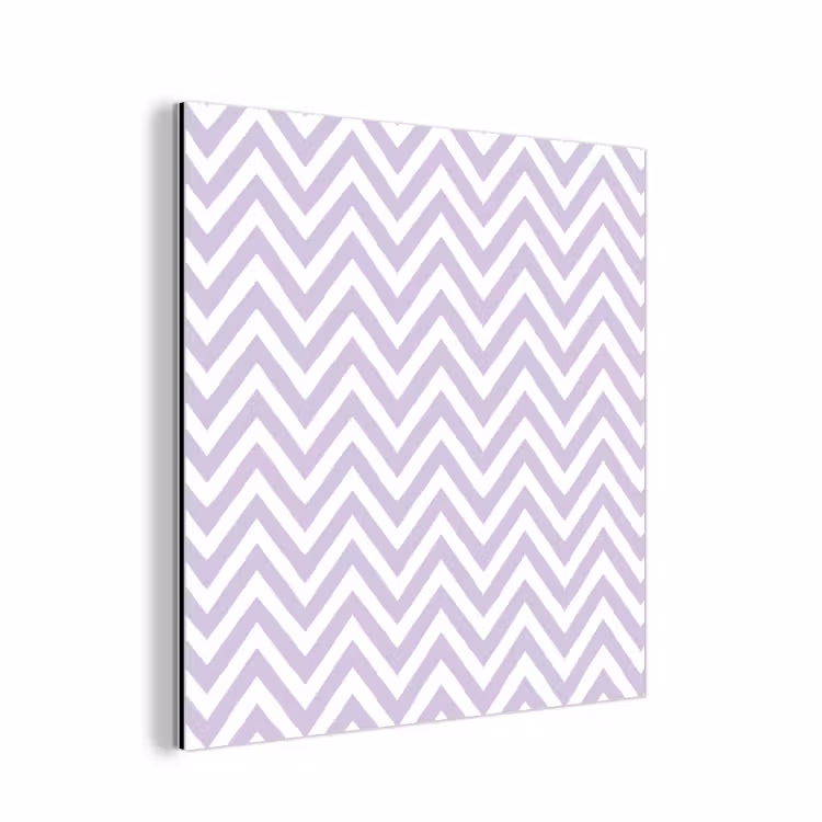 Alu-Dibond-Bild - Lila – Geometrisch – Chevron – Zickzack – Muster — 1